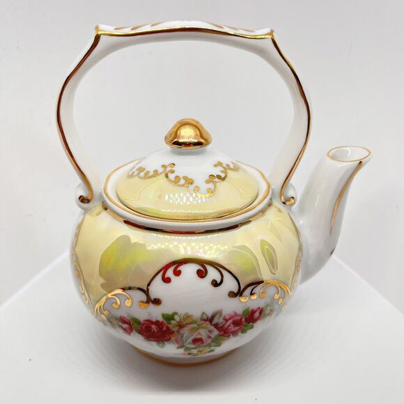 Floral And Iridescent Teapot - Picture 2 of 4